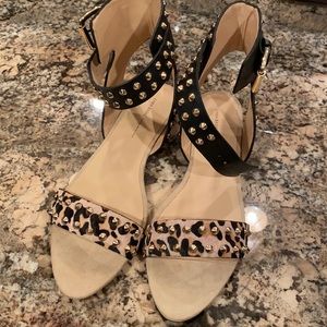 Zara cheetah studded sandal